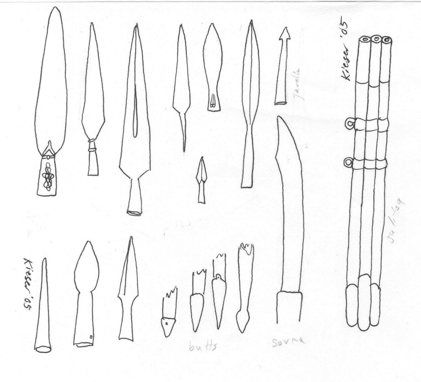 Spears and Javelins